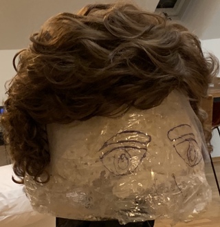 custom made oversized wigs for KaDeWe group x-mas windows 2019